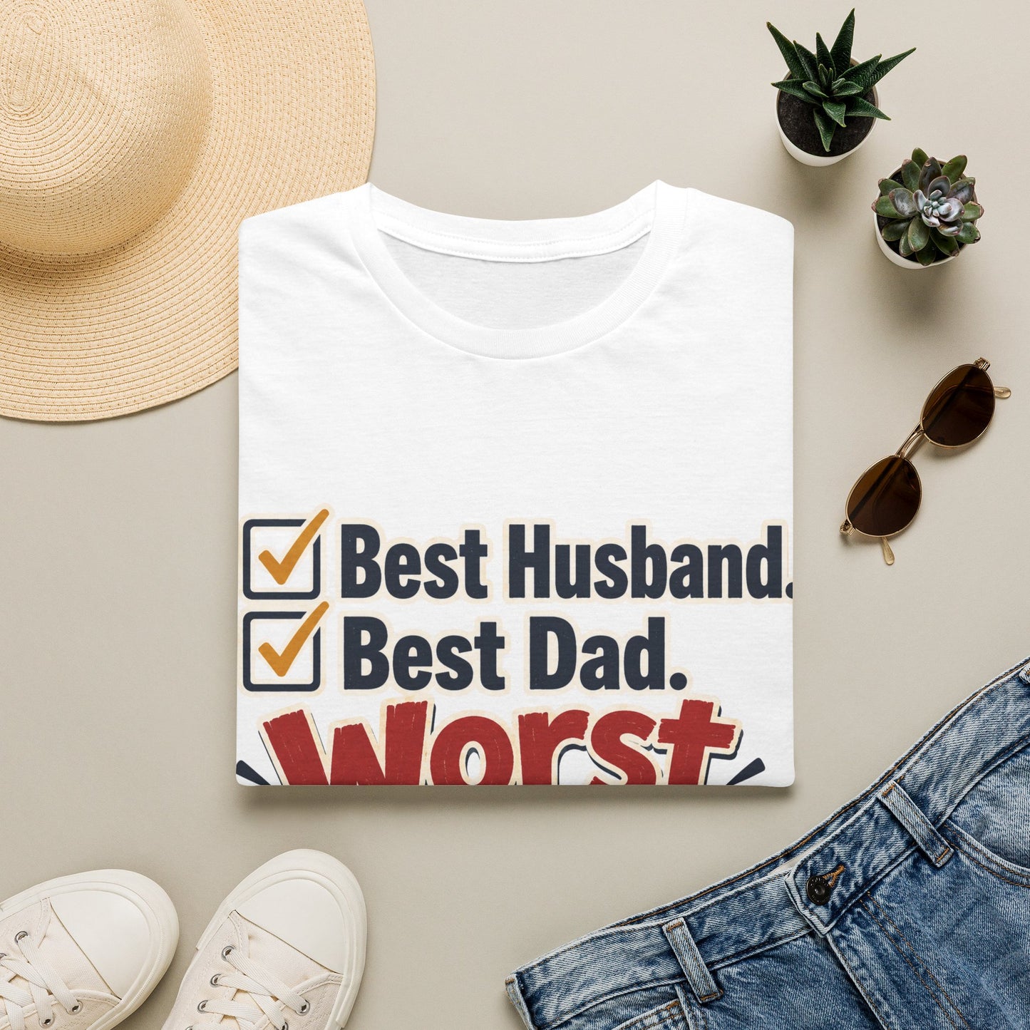 Best Husband Best Dad Funny T-Shirt — "Worst at Finding Things" Gift Tee