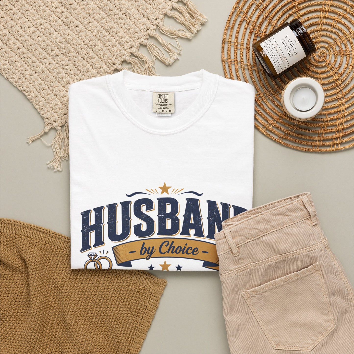 Dad by Surprise T-Shirt — "Husband by Choice, Dad by Surprise" Funny Father’s Day Tee