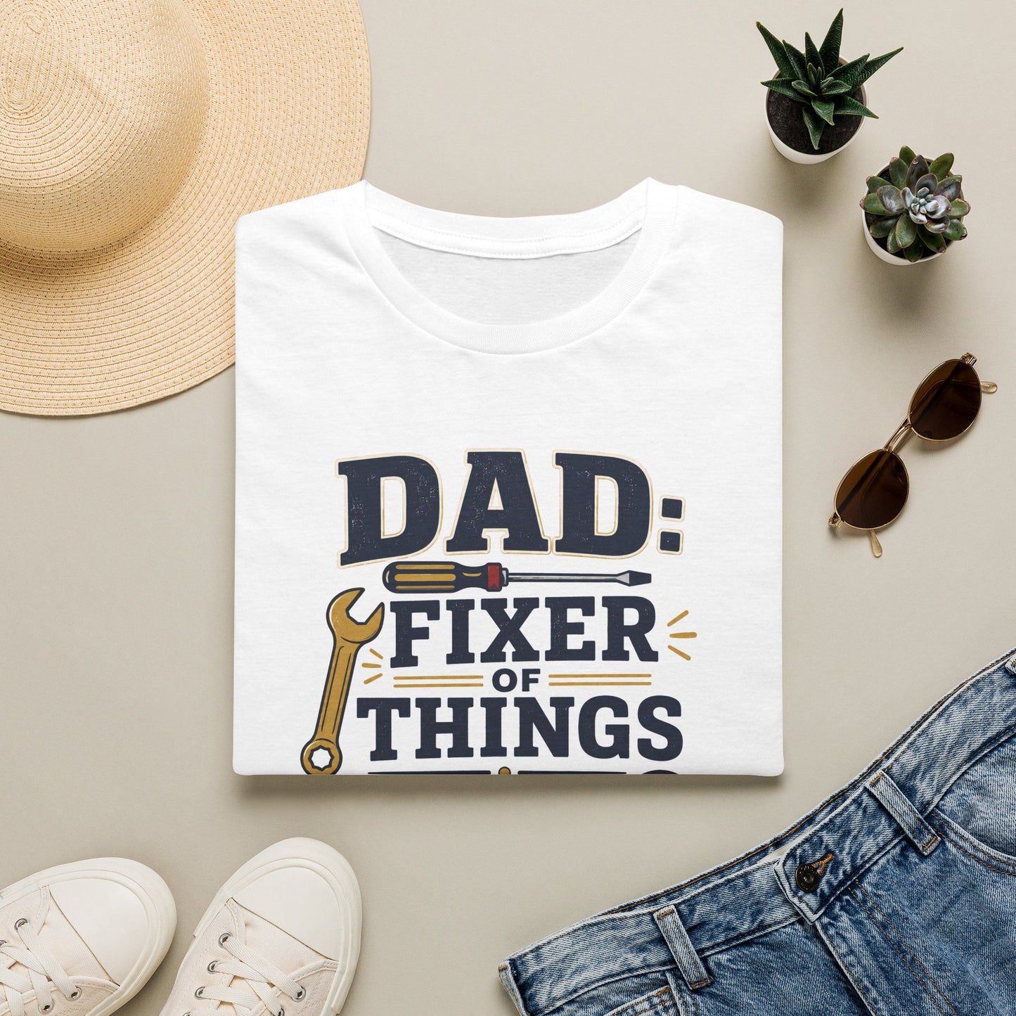 Funny T-hirt - Dad: Fixer of Things Tee — Funny Father’s Day Tool Lover T-Shirt