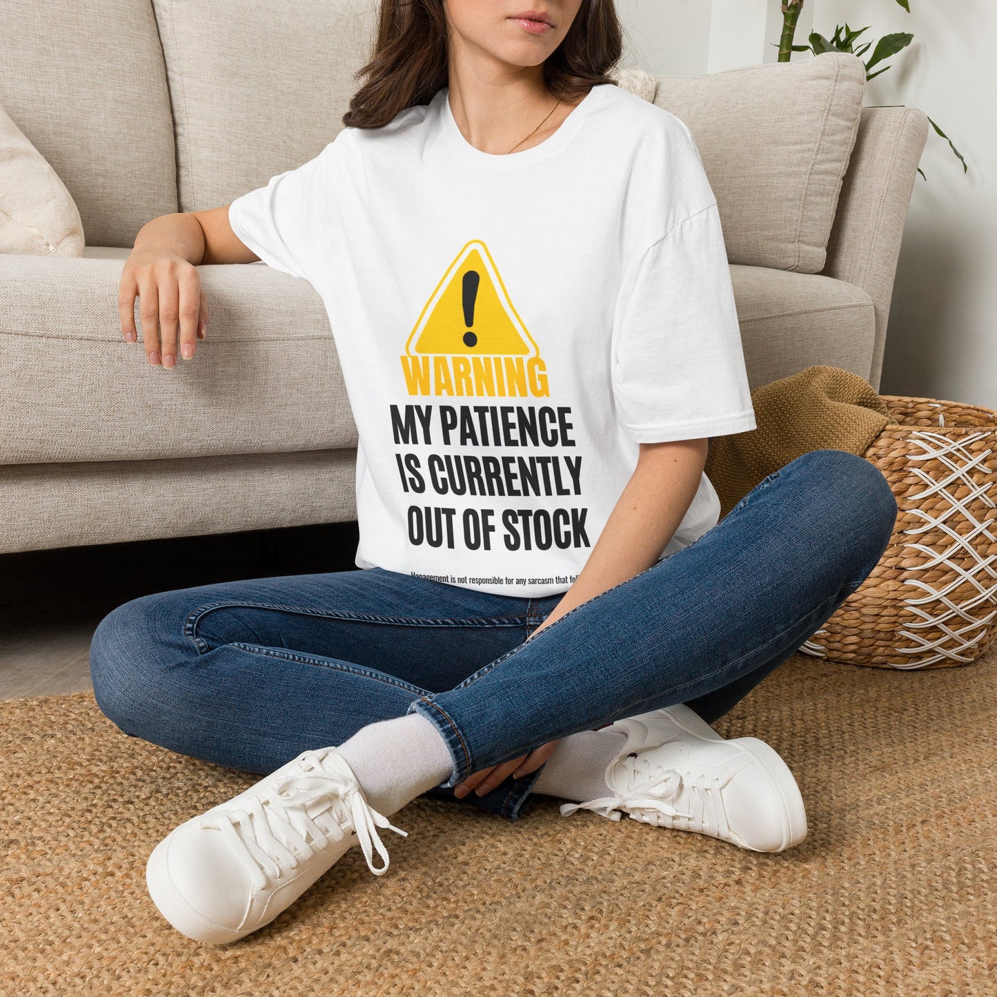 Warning: My Patience Is Currently Out Of Stock T‑Shirt
