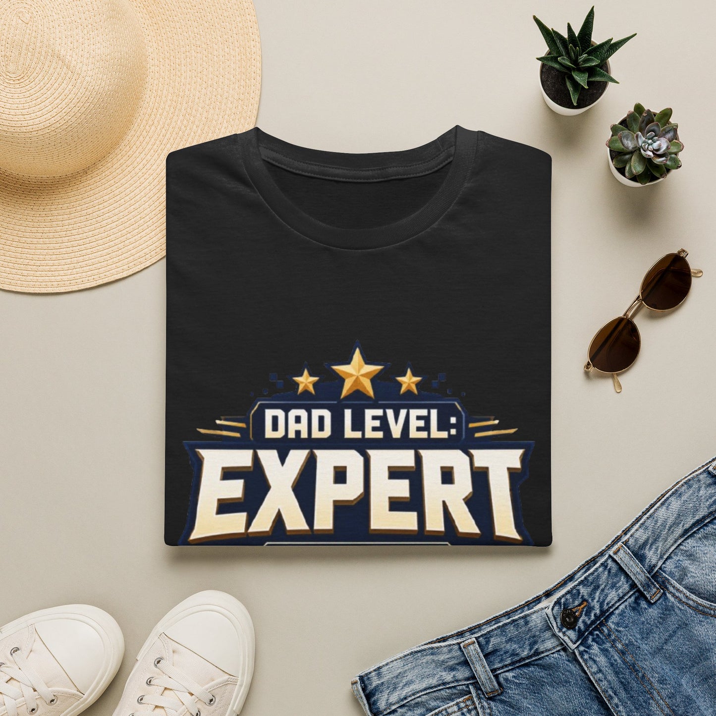 Dad Level: Expert T-Shirt — Father’s Day Funny Graphic Tee