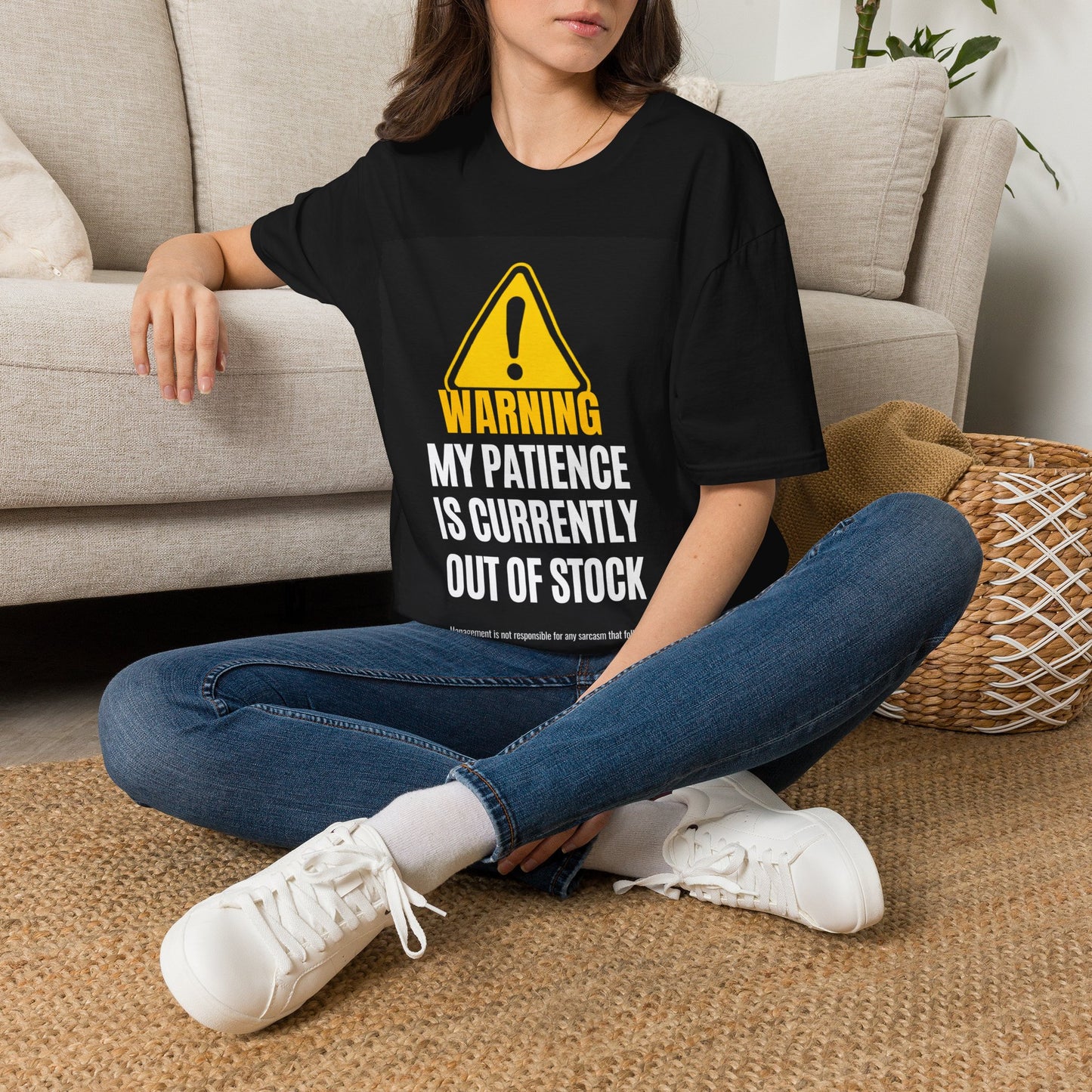 Warning: My Patience Is Currently Out Of Stock T‑Shirt